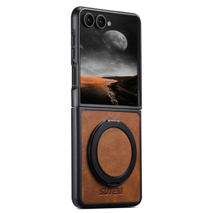 SUTENI - SUTENI Galaxy Z Flip 7 Mobilskal MagSafe G3 Waxy - Brun