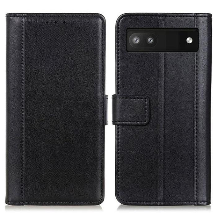 A-One Brand - Google Pixel 6a Plånboksfodral PU-Läder Folio Flip - Svart