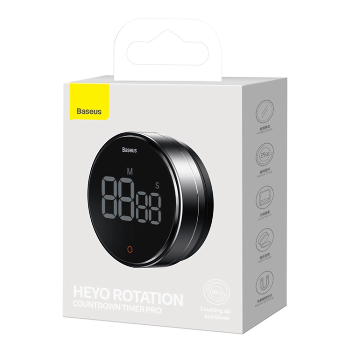 BASEUS - BASEUS Heyo Pro Roterande Elektronisk Timer - Grå