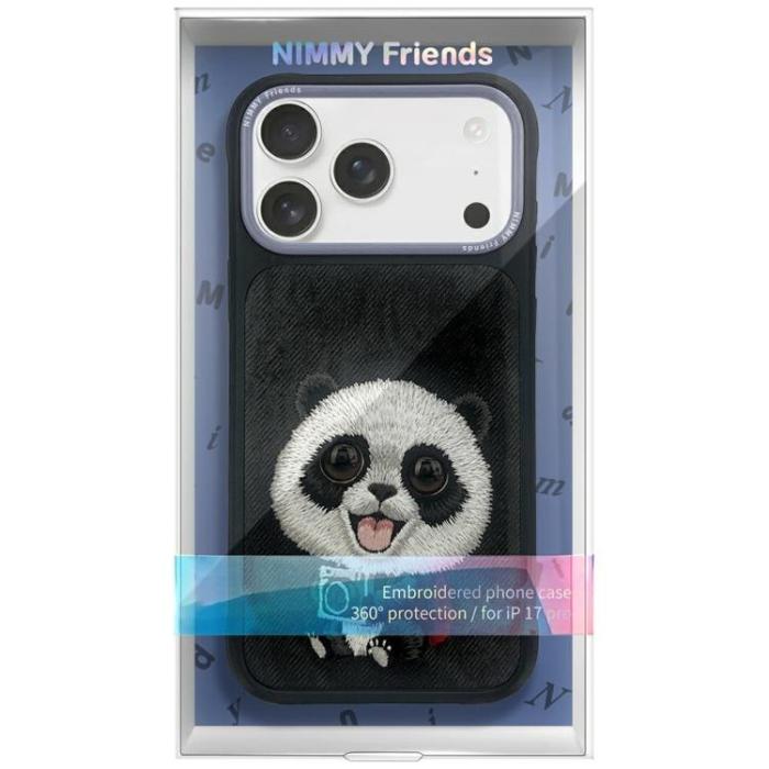 NIMMY - Nimmy iPhone 17 Pro Mobilskal Big Eyed Pet 2.0 Panda - Svart