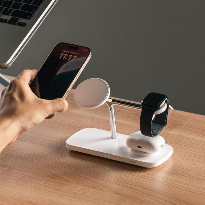 Ringke - Ringke 3-in-1 Trådlös Laddare Magsafe Qi2 iPhone, Apple Watch, AirPods