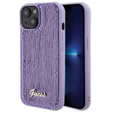 Guess - Guess iPhone 15 Mobilskal Sequin Script Metal - Lila