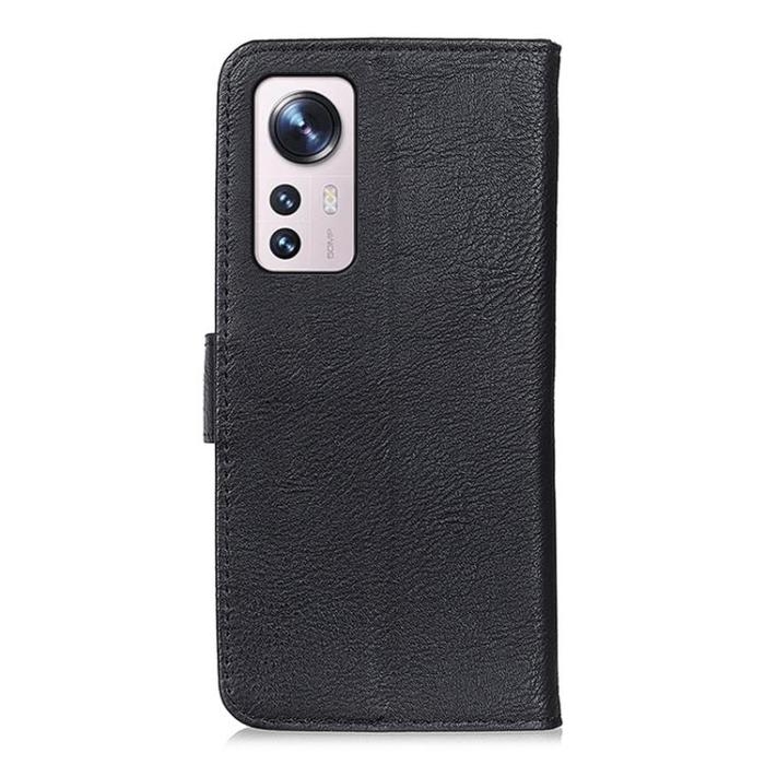 KHAZNEH - KHAZNEH Textured PU Läder Plånboksfodral Xiaomi 12/12X - Svart
