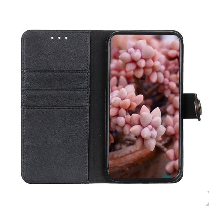 KHAZNEH - KHAZNEH Textured PU Läder Plånboksfodral Xiaomi 12/12X - Svart