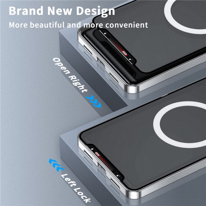 A-One Brand - Galaxy S23 Ultra Mobilskal Magsafe Metall - Silver