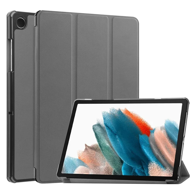 Galaxy Tab A9 Fodral Tri-fold Stand PU - Grå (Grå) | 2353 | AlltMobil