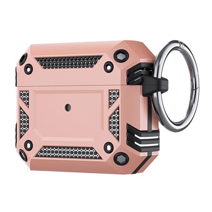 OEM - ShockProof Skal Med Nyckelring Airpods 3 - Rose Guld