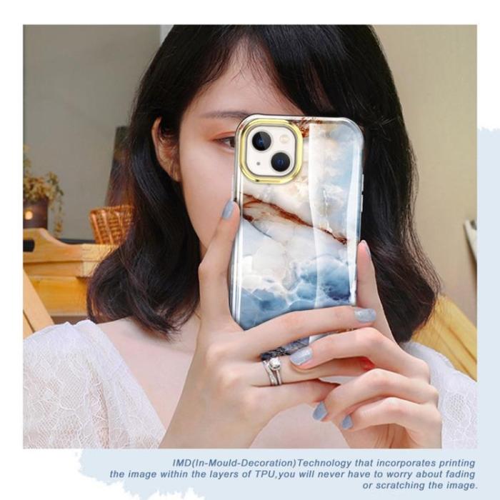 OEM - iPhone 14 Plus Skal 360 Marble - Brun L07