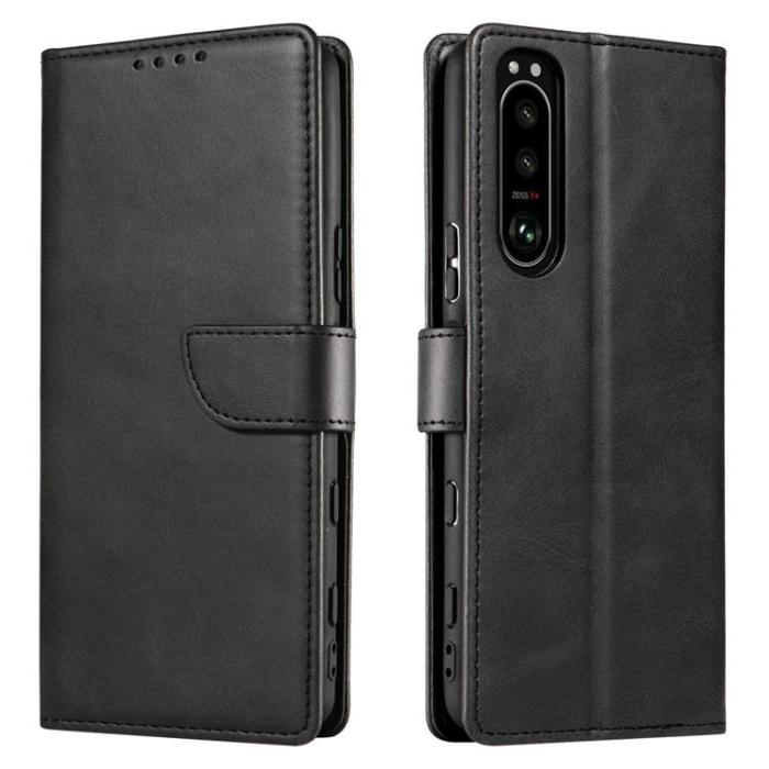 UTGATT1 - Magnet Elegant Kickstand Fodral Sony Xperia 10 III - Svart