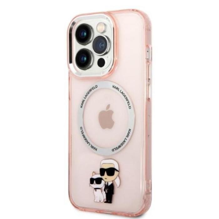 KARL LAGERFELD - Karl Lagerfeld iPhone 14 Pro Max Mobilskal Magsafe - Rosa