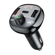 OEM - REMAX RCC331 LODI Multifunktionell Billaddare 54.5W 2 USB-A + 1 Type-C FM Radio