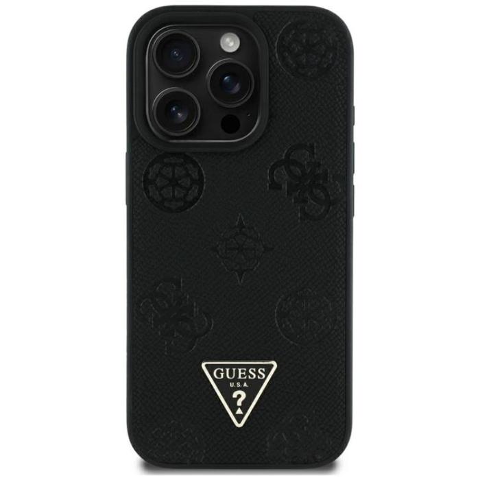 Guess - Guess iPhone 16 Pro Mobilskal MagSafe Hot Stamp Peony Triangle
