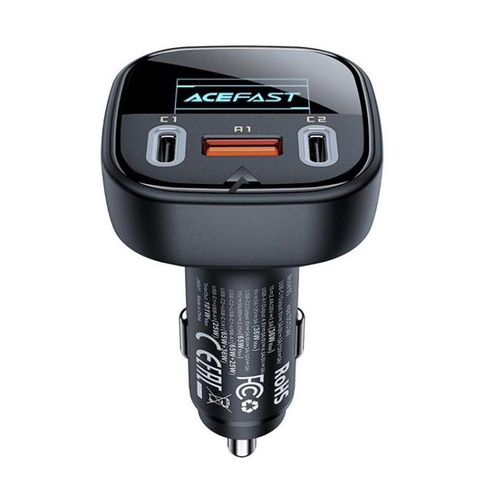 Acefast - Acefast Power Billaddare 101W USB Till 2x Typ-C - Svart