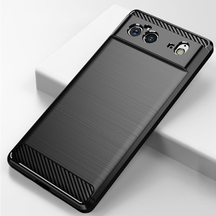 UTGATT1 - Google Pixel 6 Mobilskal Carbon Flexible - Svart