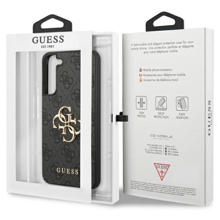 Guess - Guess Galaxy S23 Skal Big Metall Logo - Grå