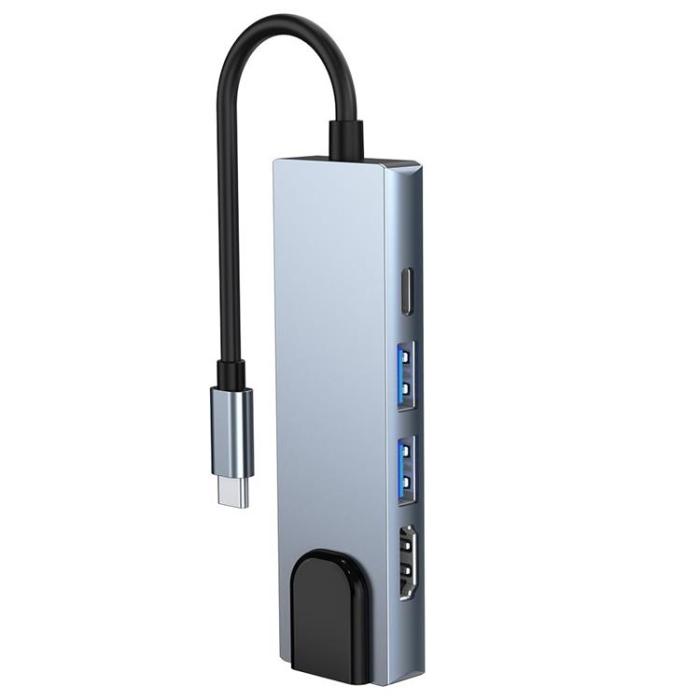 Tech-Protect - Tech-Protect V3-Hub Adapter 5in1 - Grå