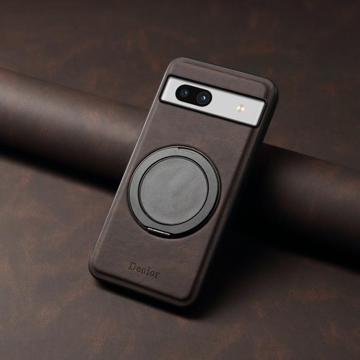 DENIOR - DENIOR Google Pixel 7a Magnetiskt Fodral Konstläder - Brun
