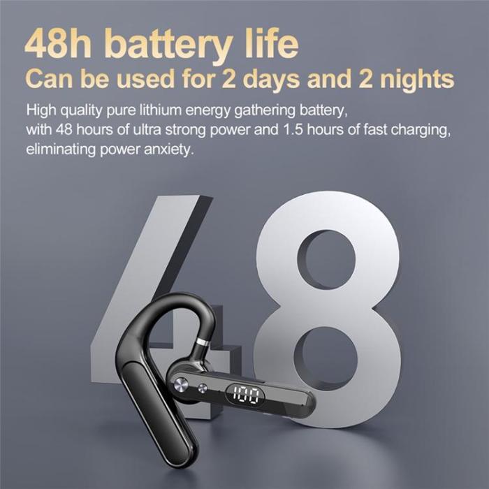 VSIDEA - VSIDEA Single Over-Ear Trådlösa Hörlur Bluetooth Business V82 - Svart