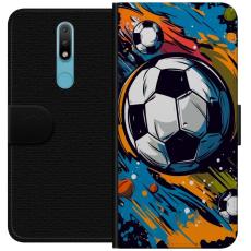 iSecrets - Pl&aring;nboksfodral till Nokia 2.4 med Fotbollar