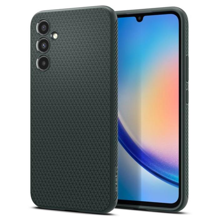 Spigen - Spigen Galaxy A34 5G Mobilskal Liquid Air - Abyss Grön
