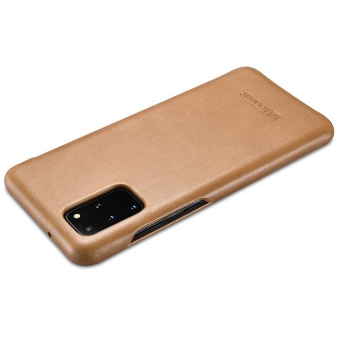 UTGATT1 - iCarer Galaxy S20 Ultra Fodral Curved Edge Äkta Läder - Guld