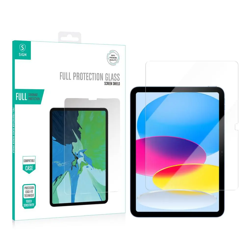 SiGN iPad 10.9 (2022) Härdat Glas Skärmskydd Full Cover | 5468 | AlltMobil