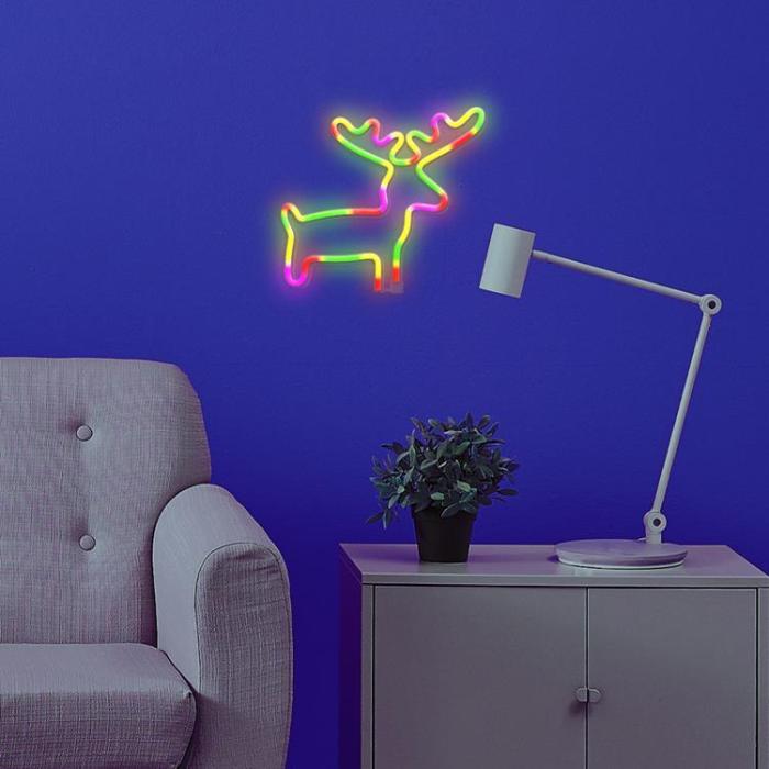 Forever Light - Forever Light LED Neon Light ELK Bat + USB FLNE12 - Flerfärgad