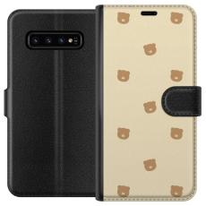 iSecrets - Pl&aring;nboksfodral till Samsung Galaxy S10 med Bj&ouml;rnm&ouml;nster