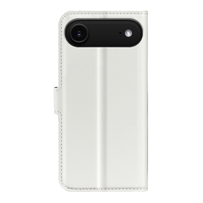 A-One Brand - iPhone 17 Air Plånboksfodral Litchi Texture läder - Vit