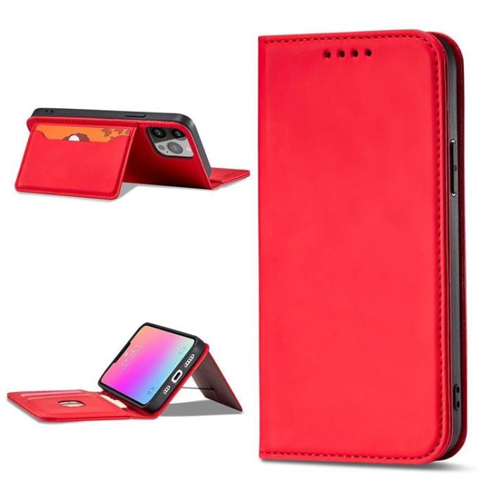 OEM - Galaxy S23 Ultra Plånboksfodral Magnet Flip - Röd