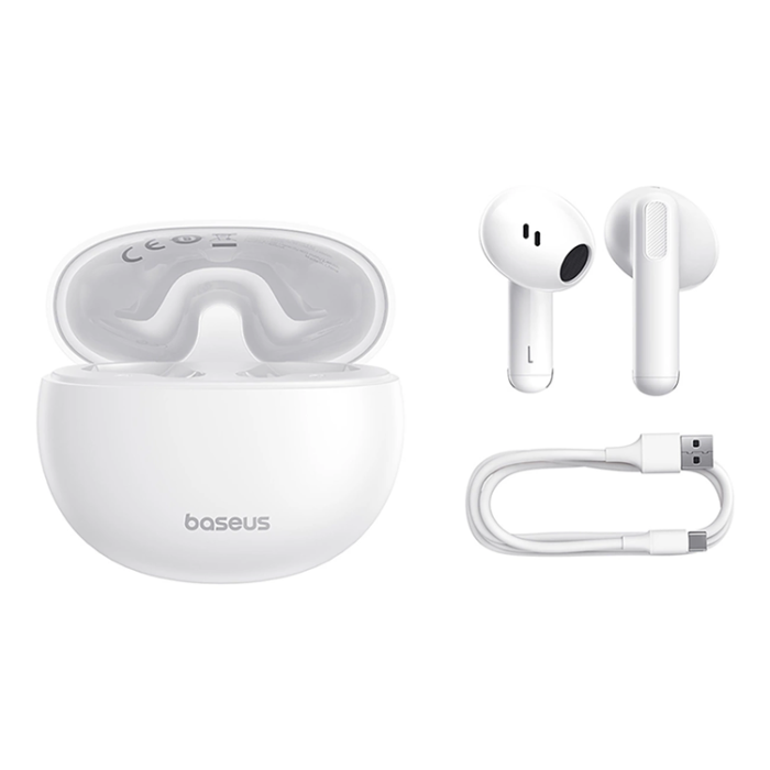 BASEUS - Baseus Bowie E12 Trådlösa Hörlurar In-Ear Bluetooth 5.3 - Vit