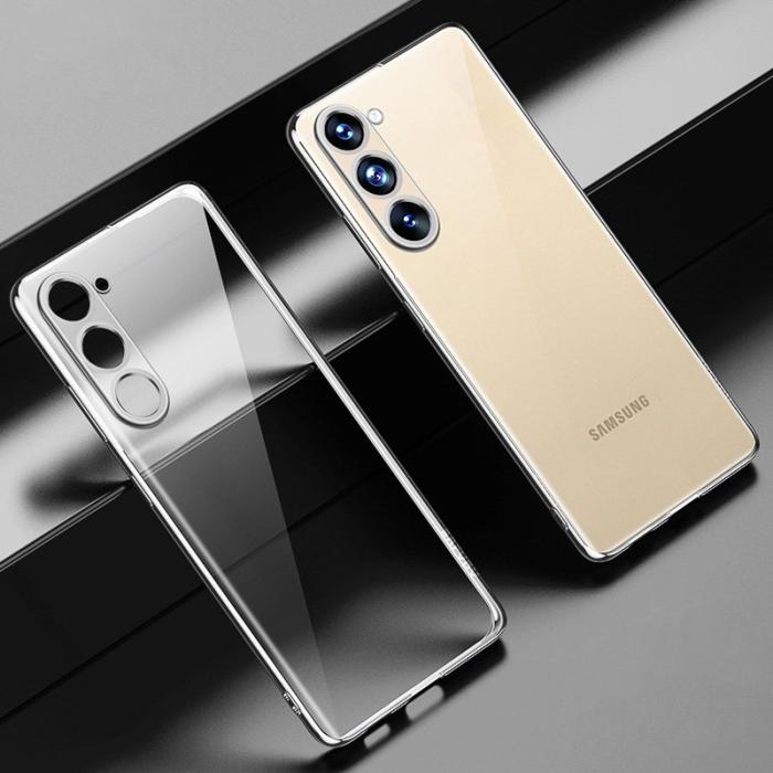 SULADA - SULADA Mobilskal till Galaxy S23 i TPU, Klar med elektroplätering, Silver