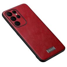 SULADA - SULADA Mobilskal till Galaxy S24 Ultra PU L&auml;der TPU PC R&ouml;d