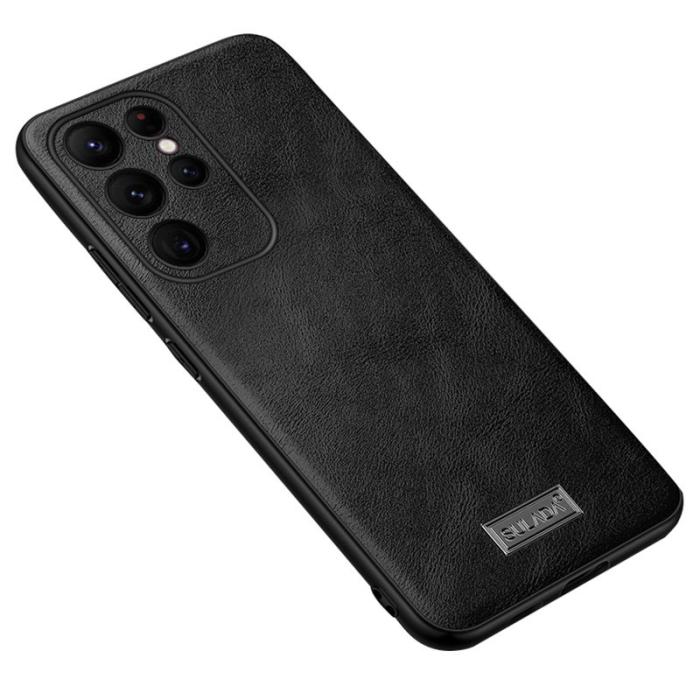 SULADA - SULADA Mobilskal till Galaxy S24 Ultra PU Läder TPU PC Svart
