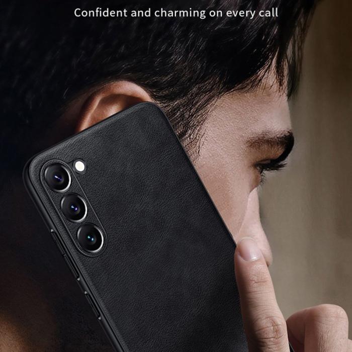 SULADA - SULADA Mobilskal till Galaxy S24 Ultra PU Läder TPU PC Svart