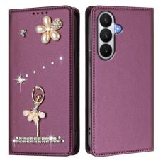 OEM - Pl&aring;nboksfodral f&ouml;r Samsung Galaxy S26 Konstl&auml;der RFID - Lila