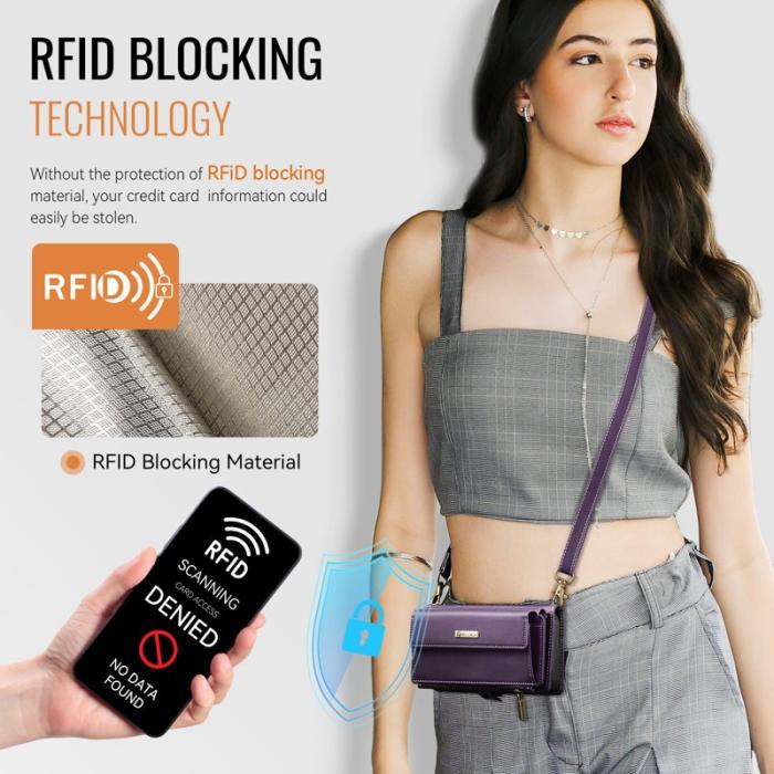 Caseme - CaseMe Plånboksfodral för Samsung Galaxy S26 Konstläder RFID - Lila