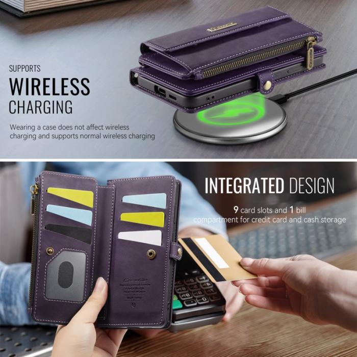 Caseme - CaseMe Plånboksfodral för Samsung Galaxy S26 Konstläder RFID - Lila