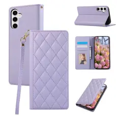 OEM - Pl&aring;nboksfodral f&ouml;r Samsung Galaxy S26 Konstl&auml;der RFID - Lila