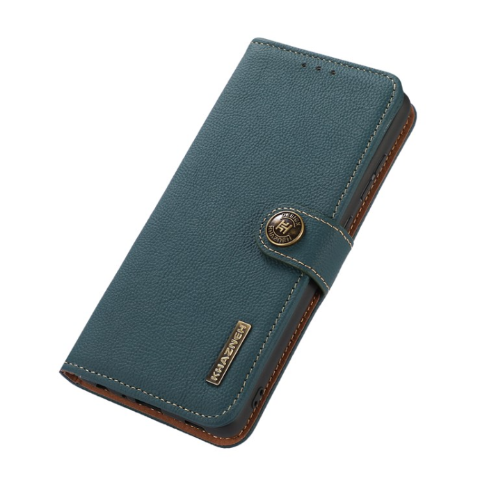 KHAZNEH - KHAZNEH Xiaomi Mi 11 Ultra Plånboksfodral Äkta Läder Kickstand - Grön