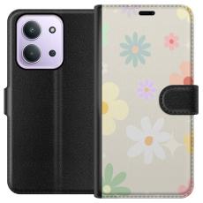 iSecrets - Plånboksfodral till Xiaomi Redmi 15C med fejdande blommor