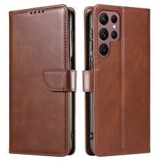 OEM - Mobilfodral f&ouml;r Samsung Galaxy S26 Ultra Konstl&auml;der St&auml;ll - Brun