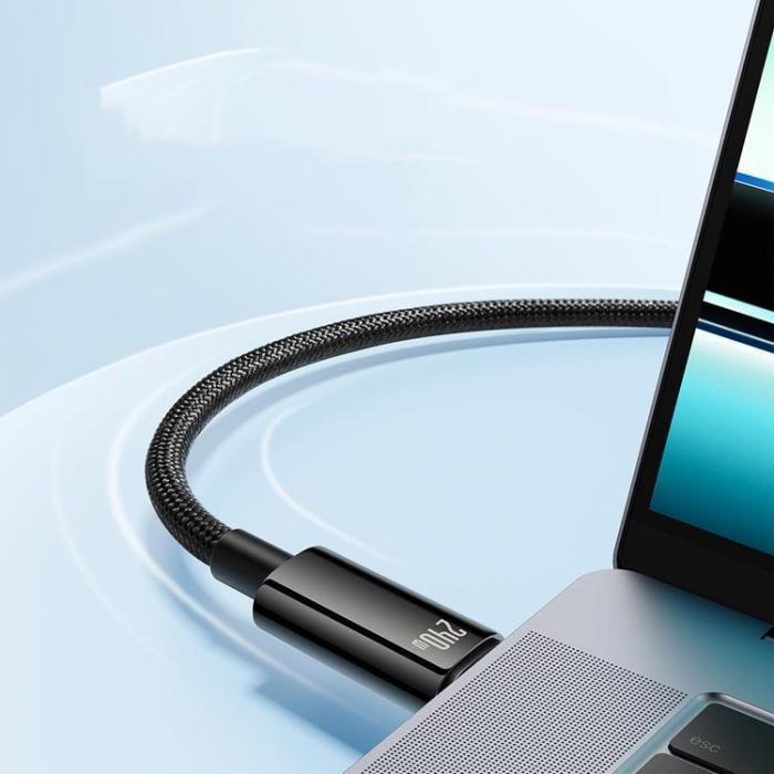 BASEUS - Baseus USB-C till USB-C kabel 480Mb/s 240W 1m Tungsten Guld