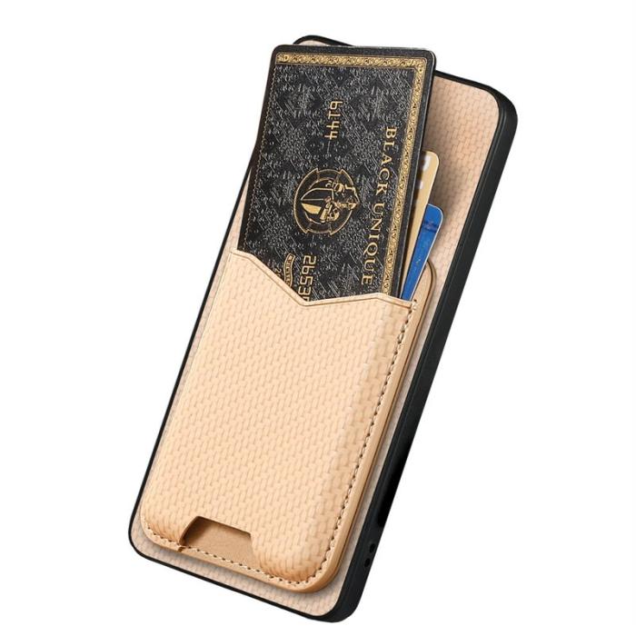 CASENEO - CASENEO Mobilskal för Samsung Galaxy S26 Fällbar kickstand Konstläder - Aprikos