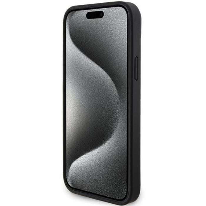 Mercedes - Mercedes iPhone 15 Plus Mobilskal Magsafe Smooth Läder - Svart