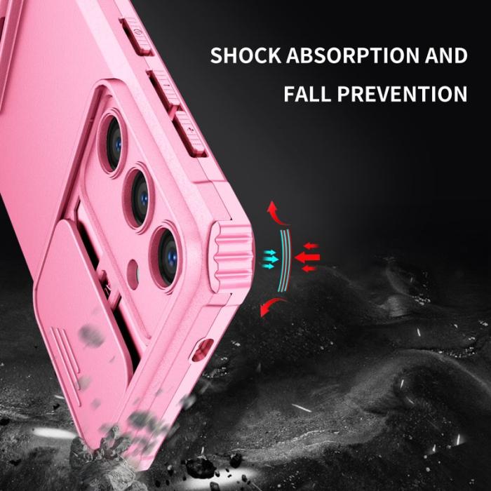OEM - Mobilskal för Samsung Galaxy S26 Plus Kamera Skydd PC + TPU - Rosa