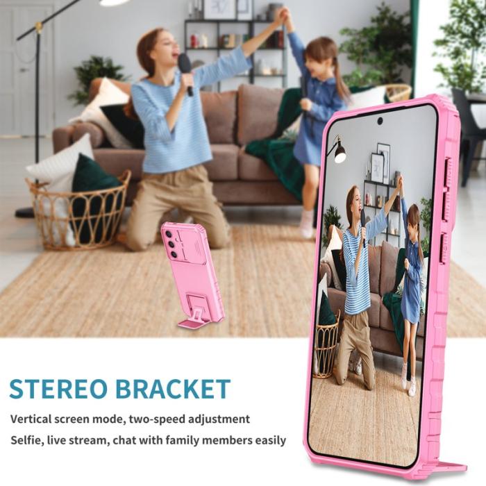 OEM - Mobilskal för Samsung Galaxy S26 Plus Kamera Skydd PC + TPU - Rosa