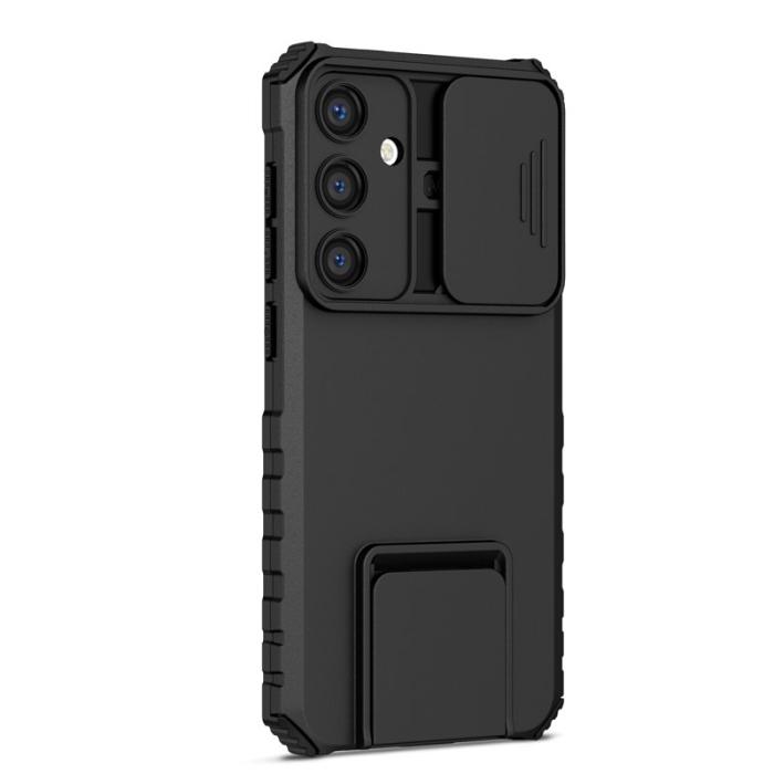 OEM - Mobilskal för Samsung Galaxy S26 Plus Kamera Skydd PC + TPU - Svart