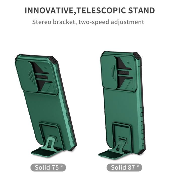 OEM - Mobilskal för Samsung Galaxy S26 Plus Kamera Skydd PC + TPU - Svartgrön
