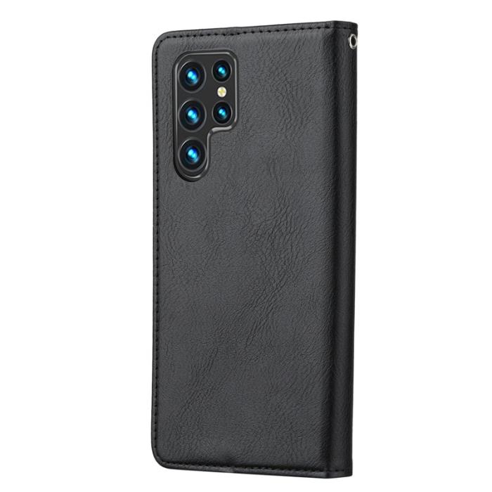 OEM - Mobilskal för Samsung Galaxy S26 Ultra Magnetiskt Konstläder Ställ - Svart
